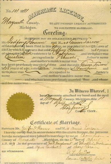 Hann Larson Marriage sassy jane genealogy