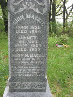sassy jane genealogy John Mackie and Janet Mackie illinois knox county
