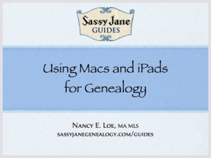 Using Macs and iPads for Genealogy Sassy Jane Genealogy