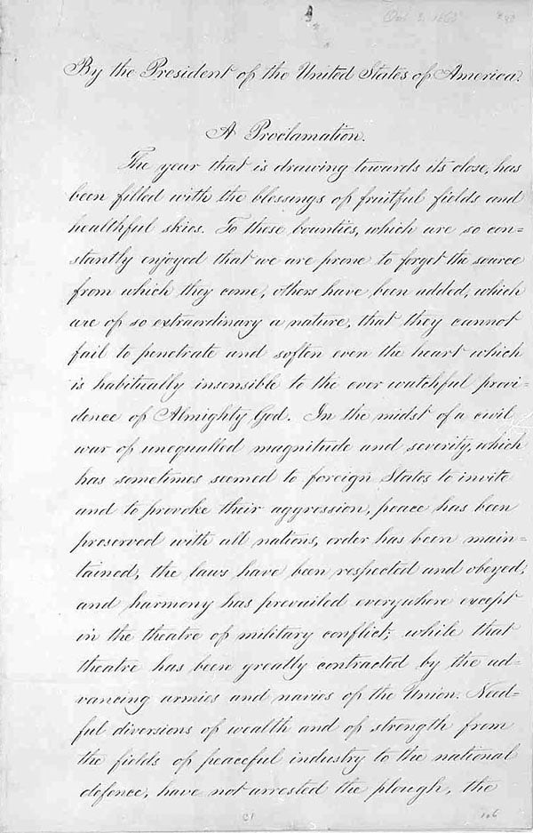 Happy Thanksgiving from the National Archives
