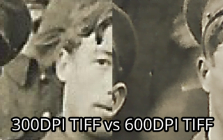 Zoomed Comparison of TIFF Format at 300/600 DPI