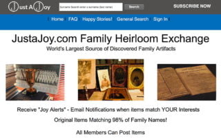 JustaJoy.com Family Heirloom Exchange