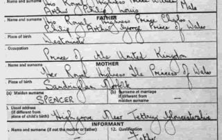 Prince William's Birth CertificatePrince William's Birth Certificate