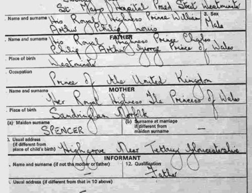 Prince William’s Birth Certificate