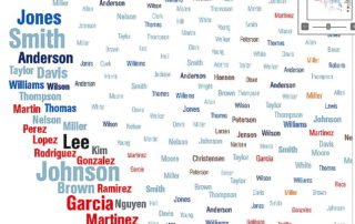 Predominant U.S. Surnames Map