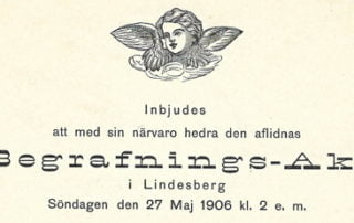 1906 Swedish Funeral Card