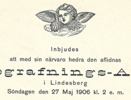 1906 Swedish Funeral Card