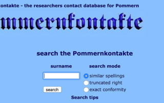 Pommernkontakte genealogy database