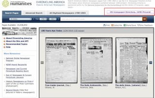 Searching the U.S. Newspaper Directory