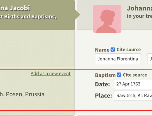 Correcting Places in Ancestry German Databases