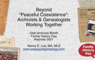 Family History Day Utah Archives Month archivists and genealogists working together