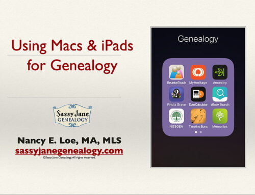 Using Macs and iPads for Genealogy Webinar