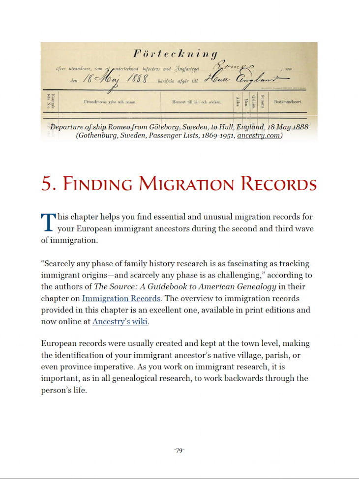 European_Immigrant_Ancestors_Genealogy_Chapter5_Genealogy_Records
