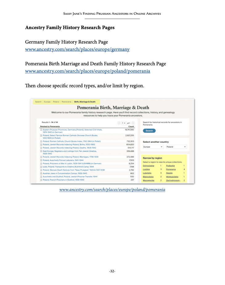 Finding-Prussian-Ancestors-Online-Archives-Pomerania